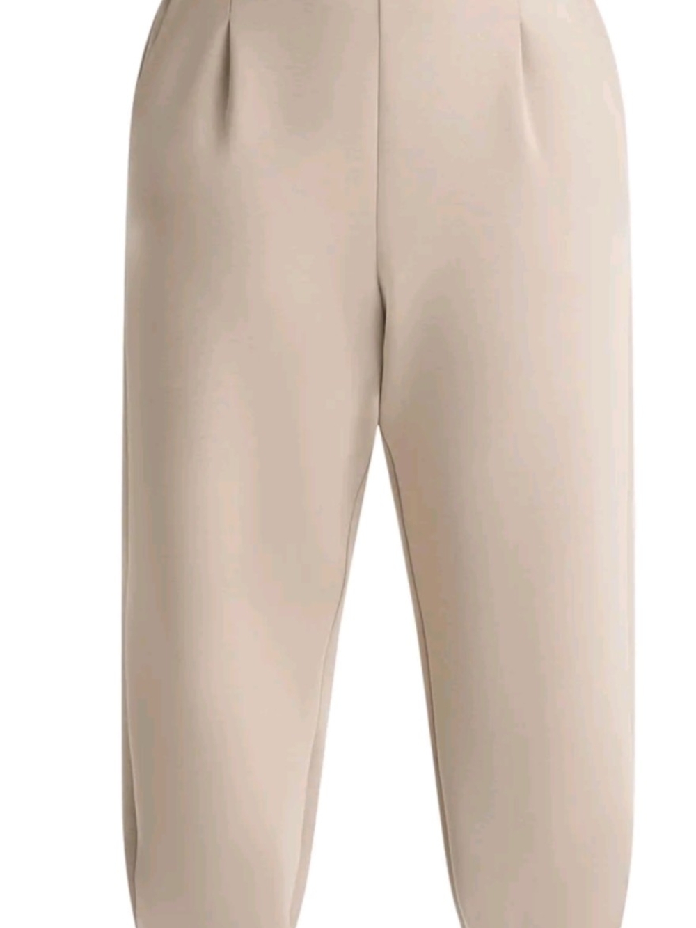 XL Avia Women's ScubaKnit Pleat Joggers with Pockets. Color: Grey Fog